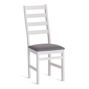 Обеденный стул ROSARIO / white, ткань тёмно-серая (150), id 20215 в Югорске